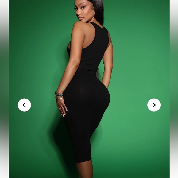 Fashion nova black Mila midi dress - Picture 2 of 10